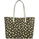 Michael Kors Carter Large Open Tote Bag Floral Magnetic Handbag Cream Brown NEW