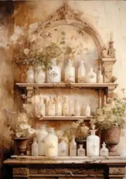 Farmhouse Apothecary | A4 Rice Paper | Paper for Decoupage | LaBlanche