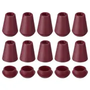 20Pcs Plastic Cord Lock Bell End Stopper Cord End Lock Rope Fastener, Dark Red