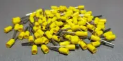 25/50/100Pcs E7510 20AWG 0.75mm² YELLOW Insulated Ferrule Bootlace Terminal