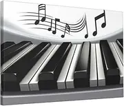 FHEDVBN Piano Music Symbol Wall Art Canvas Prints Personalized Picture to Canvas Wall Art Modern Artwork Ready to Hang Wall Paintings Poster for Home Decoration 12x18 Inches Unframed
