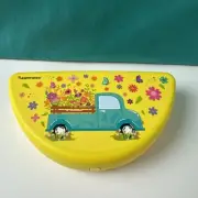 Tupperware Folded Lunch Keeper Half Circle Sandwich empanada Spring Truck Flower