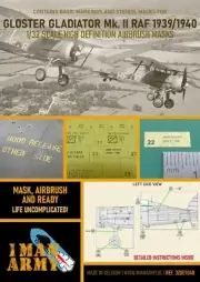 1/32 1ManArmy #DET040 Gloster Gladiator Mk.II RAF Airbrush Masks