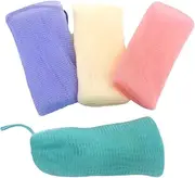 Ipetboom Soap Bag Pouch Mesh 4 Pack Double Layered Soap Net Easy Hanging for Skin