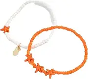 [Generic] Starfish anklet Vanthai Le - Anklet Chain Women Conch Shell Leg Bracelet Beads Flower Jewelry Beach