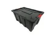 3 x 100L Large Heavy Duty Plastic Storage Box Crate Tote Organiser Bin Container