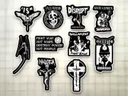 Crust Punk Vinyl Sticker Lot (10 Stickers) SET 22 anarcho grindcore hardcore oi