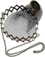 OHPHCALL Box Antique Coin Box Retro Change Bag with Twist Lid Closure Stylish Double Mesh Purse for Secure Storage Present for Vintage Lovers and Collectors Compact Design for Easy