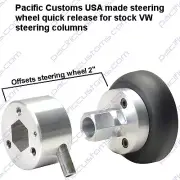 Steering Wheel Quick Release Disconnect For 1960 To 1973 VW Bug To 3 Bolt Wheel