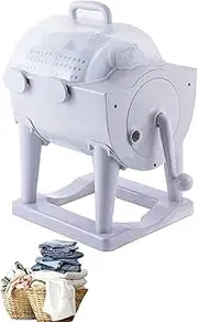 Portable Non-Electric Manual Washing Machine,Hand-Operated Cranking Rotary Mini Washer Dryer Compact Design for Apartments, Hotel,Dormitory,Camping Dorms College Rooms Laundry Alternative