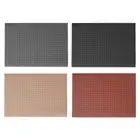 Coffee Coasters Bar Black Blue Leather Placemats Non Slip Design Polyester