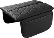 Karltys Compatible with Center Console Cover Mercedes Benz GLE GLS Class 2020-2023 Armrest Cover Pad Leather Cushion Protector with Phone Holder Storage Bag Anti-Scratc Black