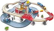 Hape E3736 Emergency Services HQ Train 55-Piece Playset