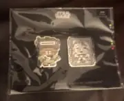 2018 NYCC HALLMARK EXCLUSIVE BOUSHH & HAN IN CARBONITE STAR WARS PIN NICE
