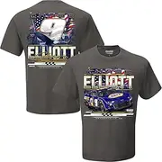 Checkered Flag Sports Chase Elliott 2025 NAPA Patriotic 2-Spot T-Shirt Gray