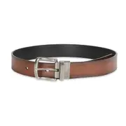 Ben Sherman Men's Reversible Casual Fashion Waist Belt Tan/Black