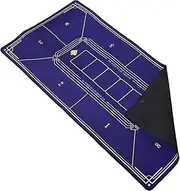 Milisten Folding Portable Poker Mat Layout Non Slip Rubber Table Top Cover for Game Nights Parties and Home Entertainment Blue Design for Various Table