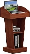 Lectern Podium Stand, Portable Lecterns Reception Desk with 2 Open Storage Podium Stand Podiums Pulpits for Churches Conference Table Podium Stand,B-60x40x110cm