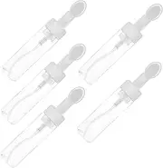 DECOMELODY 5pcs Pet Plastic Foam Pump Bottle Travel Size Foaming Dispenser for Body Wash Facial Cleanser Shampoo Leakproof Wide Mouth Bottles