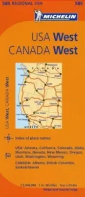 Western USA Western Canada - Michelin Regional Map 585 by Michelin NEW Sheet m