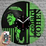 LED Clock Leonard Cohen Vinyl Record Wall Clock Led Light Wall Clock 2953