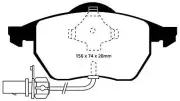 EBC DP31114C Disc Brake Pad Set FITS 99 01 audi a4 1 8 turbo b5 redstuff front b (for: Audi)
