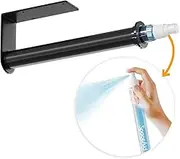 SpaceAid SprayNeat Paper Towel Holder with Spray Bottle, Under Cabinet Towels Holders Sprayer Inside Center, Hanging Wall Mount Papertowels Roller for Kitchen and Bathroom (Black), (50ZJJ-01BT-1B)