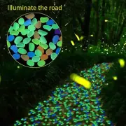100 PCS Big Glow In The Dark Stones Pebbles Luminous Garden Aquarium Fish Tank