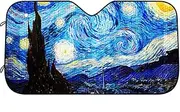 Van Gogh Starry Sky Car Windshield Sun Shade Universal Fit Car Sunshade-Keep Your Vehicle Cool. UV Sun and Heat Reflector