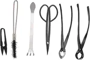 6pcs Plants Tools, Stainless Steel Bonsai Tool Set, Ergonomic Gardening Shears Carbon Leaf Bud Scissors Rake Diagonal Pliers Ball Pliers Small Shear