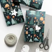 Gift Wrap Papers Christmas Pattern Festive 30x20 Holiday Xmas Trees Presents