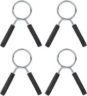 Dumbbell Barbell Spring Collars, 4PCS Weightlifting Strength Training Lock Clamp Spinlock Barbell Collar Lock (28mm)