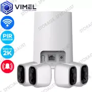 Wireless Security Alarm Cameras System NVR QHD 2K Night Vision Home House