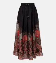 [Zimmermann] Zimmermann Rhiannon ruffled silk maxi skirt AU 8 multicoloured