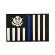 USA Protection Blue Line Flag Patch (PVC Rubber-MTB12)