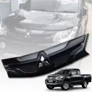 CHROME LOGO GRILL GRILLE GLOSS BLACK MITSUBISHI TRITON BARBARIAN MQ 15-18 (for: Mitsubishi)