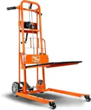 Material Lift Winch Stacker Pallet Truck Dolly Lift Table Fork Swivel Casters