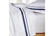 Cloud Egyptian Cotton 1000 Thread Count Sheet Set White & Navy