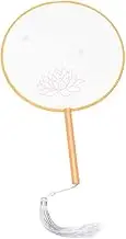 CLISPEED Silk Fan Kit Handmade Fan Making Materials Hand Embroidery Crafts for Ages