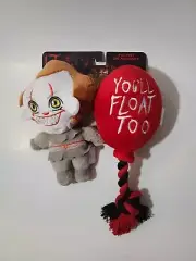 It Chapter Two Pennywise You'll Float Too Plush 2 Piece Dog Toy NEW NWT