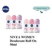 NIVEA WOMEN Deodorant Roll On 50ml X 6 Pcs– [Hokkaido Rose/Lily/Sakura]