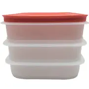 Tupperware Freezer Mates Plus Stackable Set Veggies Fruits Meat