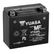 YUASA YTX20L (WC) 12V Factory Activated MF VRLA Motorcycle Quad Sealed Battery