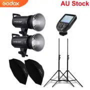 2X Godox SK400II Studio Flash 95cm Grid Softbox Stand + XPro-C Trigger for Canon