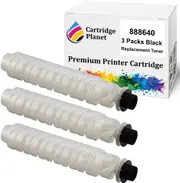 3 Pack Black Compatible Toner Cartridge for Ricoh TYPE-C3000EB 888640 (20,000 Pages) for Lanier MPC2000 MPC2500 MPC3000 Ricoh Aficio MP C2000 C2500 C3000