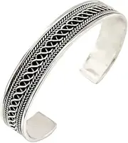 [Treasure Bay] TreasureBay Solid 925 Sterling Silver Bangle Open Cuff