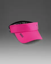 Performance Visor, 2XU, OSFA, Fuchsia/Black, Unisex