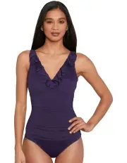 [Lauren Ralph Lauren] Beach Underwired One-Piece Swimsuit in Purple