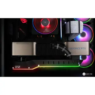 EZDIY-FAB 新ARGB顯卡支撐支架 GPU顯卡支架 5V 3pin主板同步 LED顯示卡支架-黑色/白色