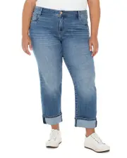 Liverpool Los Angeles Plus Marley High Rise Girlfriend Cuffed Jeans in Rushland